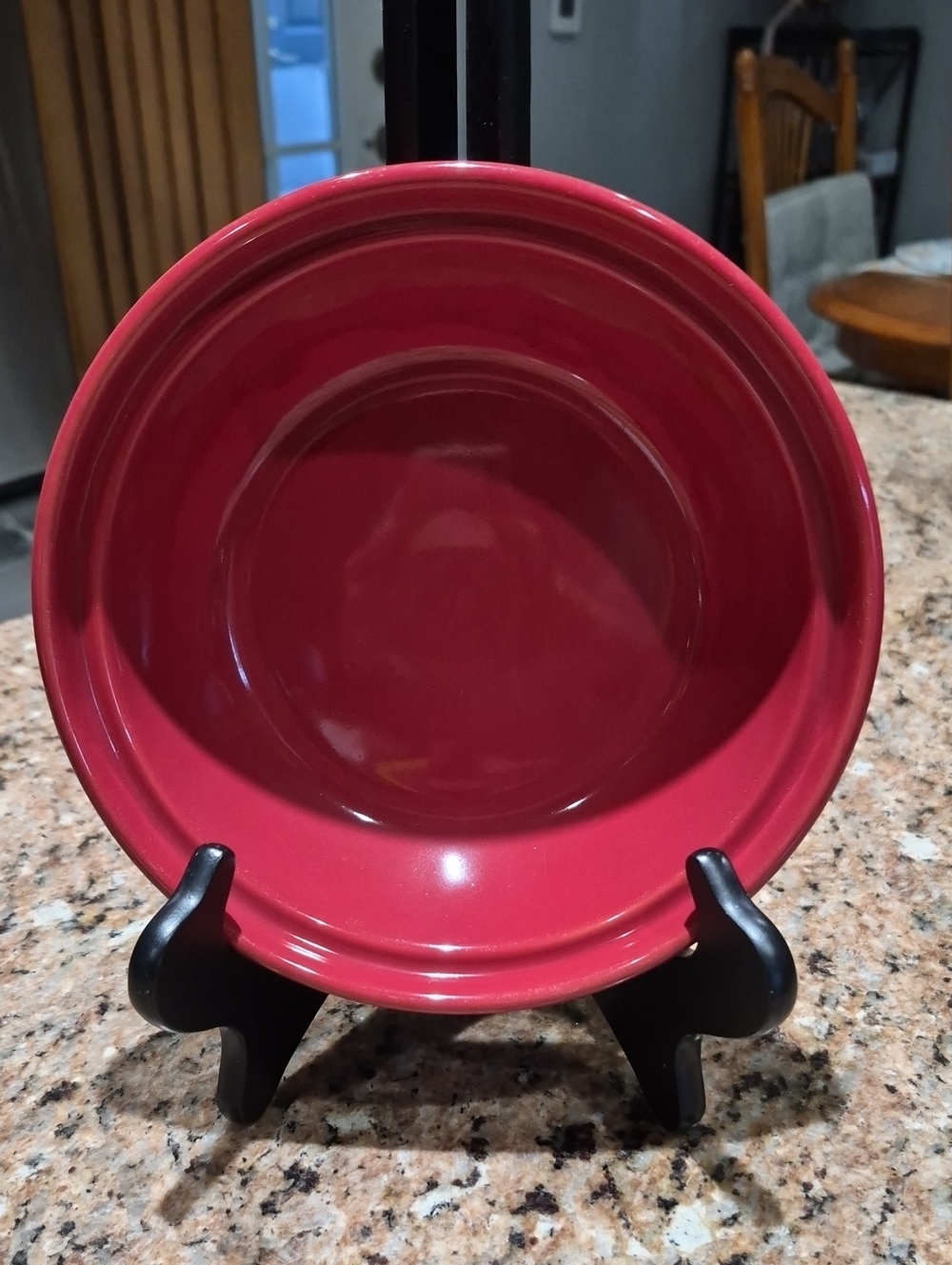 Longaberger Small Pie Plate 7 1/4" X 2" H Red Ceramic Serving Bowl